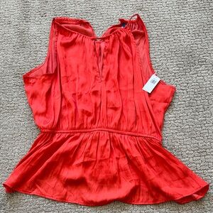 Old Navy Elegant Orange Sleeveless Silky Blouse